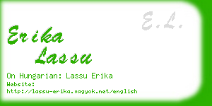 erika lassu business card